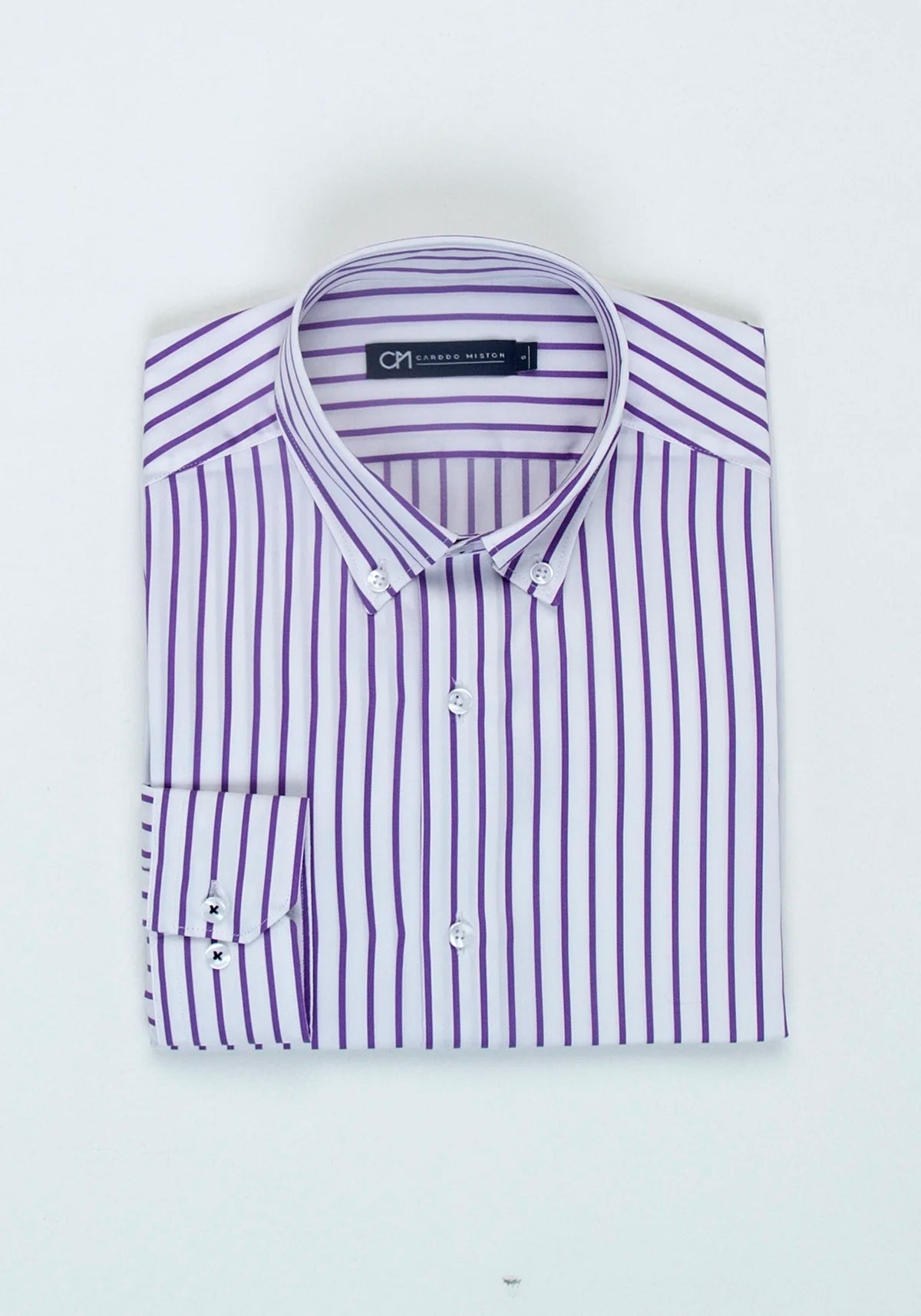 Camisa Sarga Raya Algodón Lila